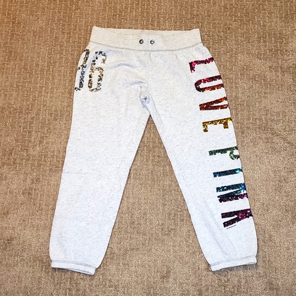 RARE Victoria Secret PINK cropped sweat pants, sz S